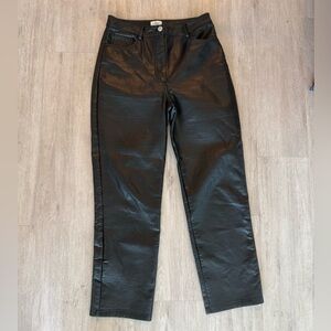 Aritzia Black Leather Pants